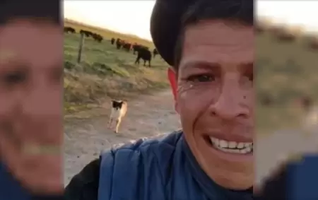 Víctor Díaz, con lágrimas en sus ojos, se hizo viral en las últimas horas.
