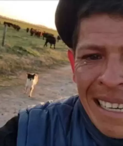 Víctor Díaz, con lágrimas en sus ojos, se hizo viral en las últimas horas.