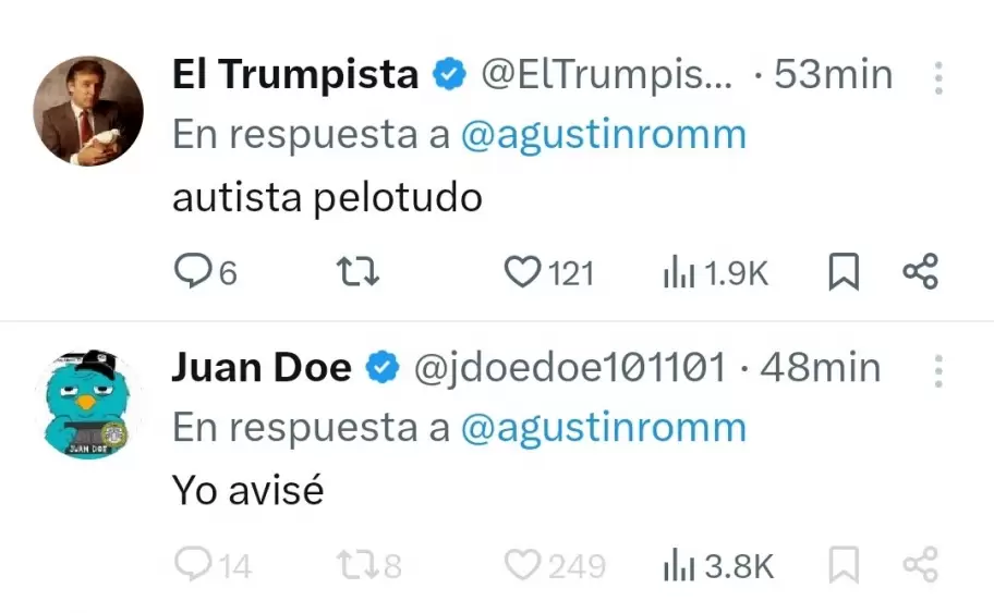 Las respuestas a Agustín Romo tras atacar a Elon Musk.