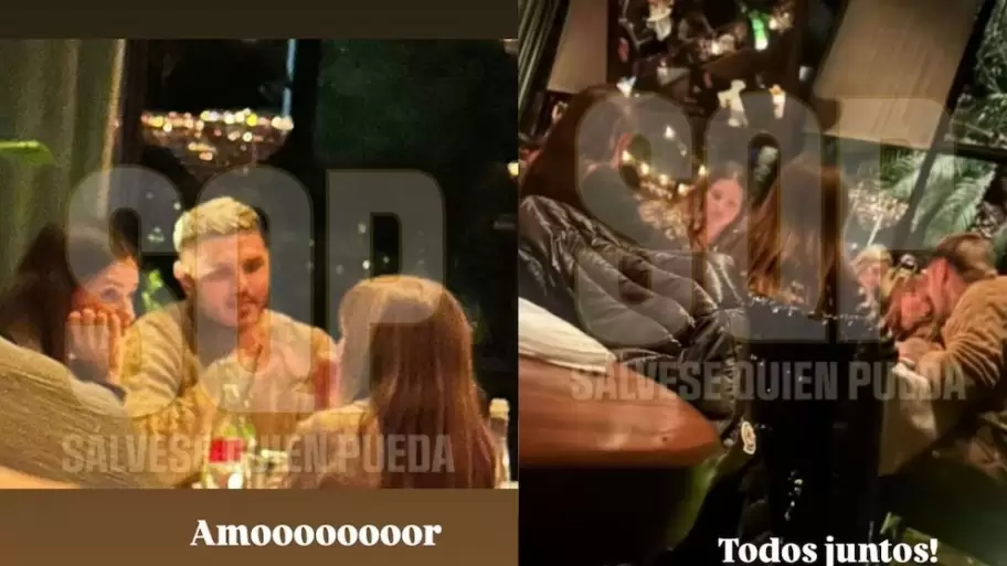 Mauro Icardi junto a sus hijas y la China Suárez cenaron en Gardiner