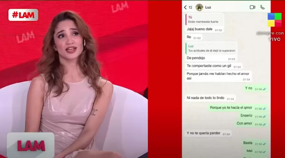Se conocieron los escandalosos chats entre Melody Luz y Santiago del Azar