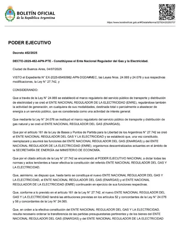 La motosierra de Milei ahora llega a la energa