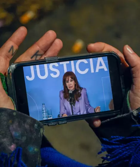 Cristina Fernndez de Kirchner desde el balcn
