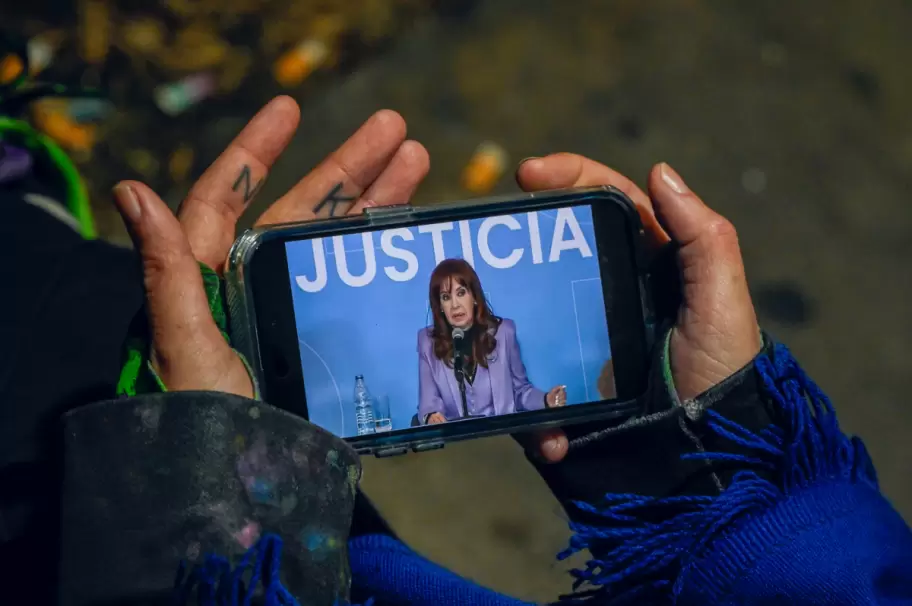 Cristina Fernndez de Kirchner desde el balcn