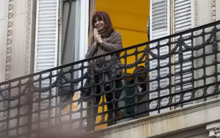 Cristina Fernndez de Kirchner desde el balcn