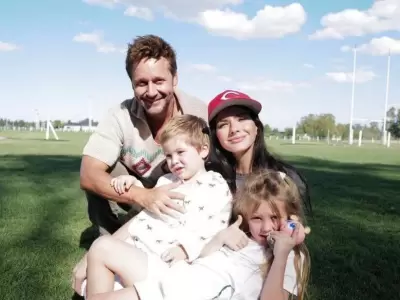 Benjamn Vicua, la China Surez y sus hijos