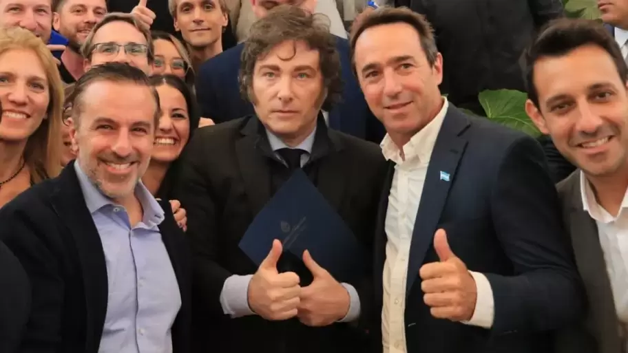 Javier Milei y Marcos Galpern