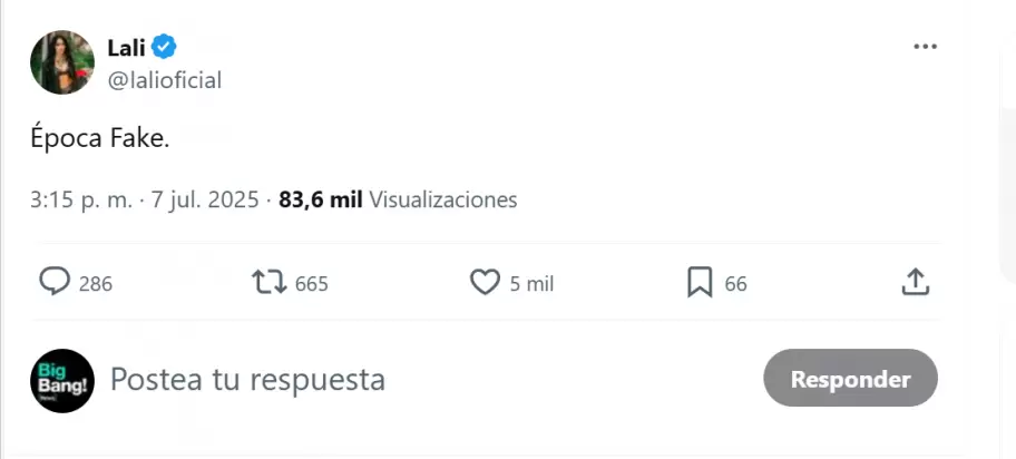 La respuesta de Lali tras la confusión de Mujeres Argentinas