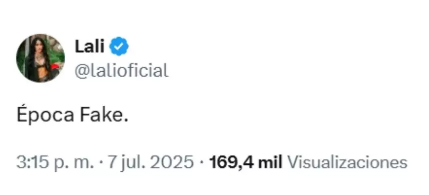 El tweet de Lali Espsito luego de la falsa denuncia en su contra
