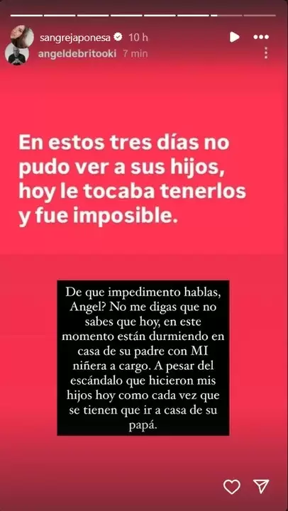 La China Surez y ngel de Brito se cruzaron en las redes sociales