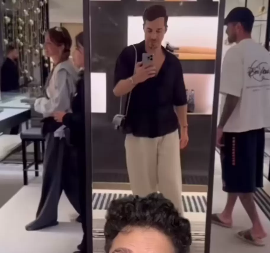 Tini Stoessel y Rodrigo De Paul en el local de Chanel en Madrid