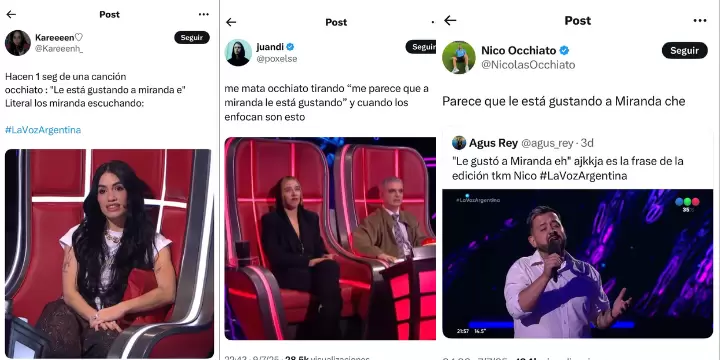 "Ojo que a Miranda le est gustando": la muletilla de Nico Occhiato