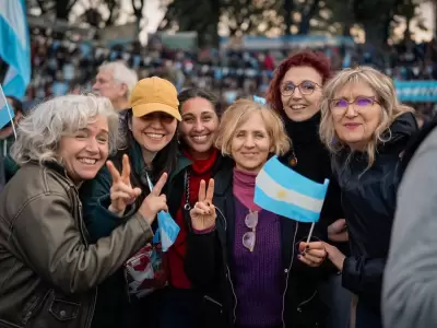 Acto en Parque Lezama donde habló CFK