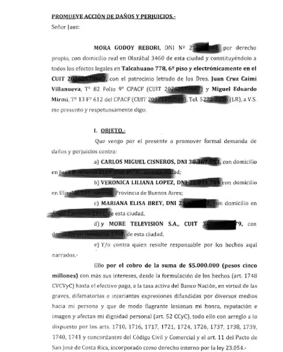 La demanda contra Brey