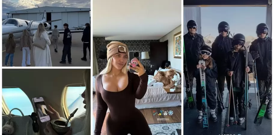 Wanda Nara se fue de vacaciones con sus cinco hijos