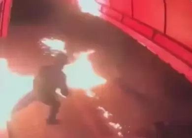 Fue a incendiar un local en Zárate y casi termina prendido fuego.