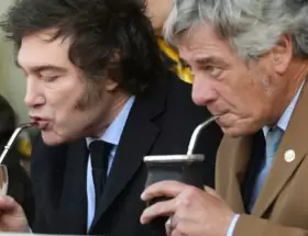 Javier Milei y Nicolás Pino