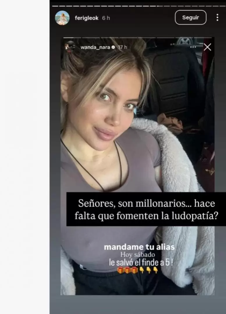 Wanda Nara promociona apuestas online