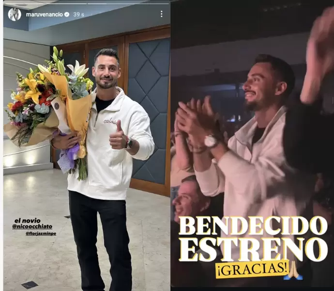 Nico Occhiato en el estreno del musical "La Llamada"