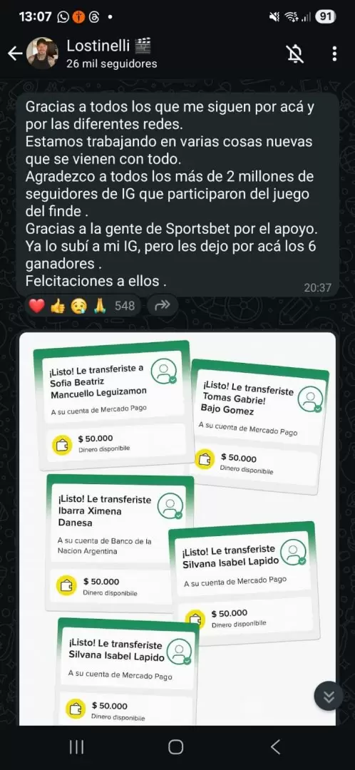 Las transferencias que hizo Tinelli