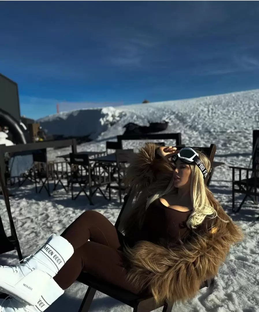 Wanda Nara eligi la nieve pasa pasar unos das de vacaciones