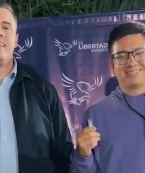 El Gordo Dan y el ex concejal salteo libertario Pablo Emanuel Lpez.