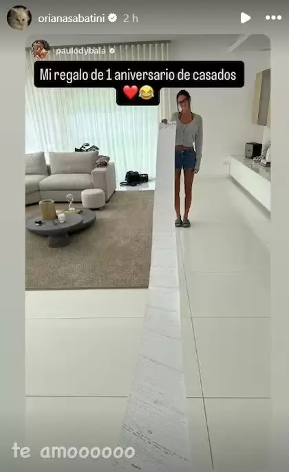 El regalo de Oriana Sabatini a Paulo Dybala
