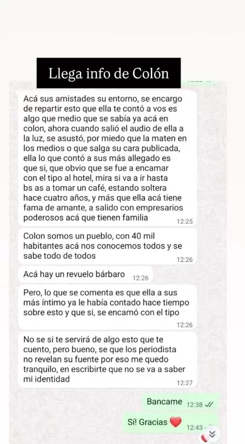 Fernanda Iglesias compartió detalles del affaire de Diego Latorre y su amante de Colón