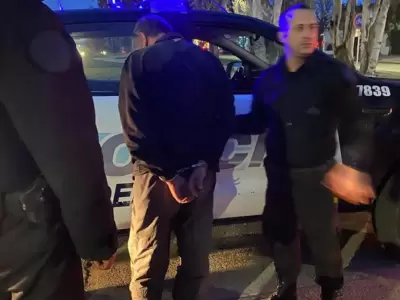 Sergio Gustavo Razzari cuando fue recapturado a 10 cuadras de donde se fugó y con otra ropa.