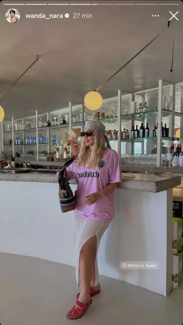 Wanda Nara llegó a Mallorca