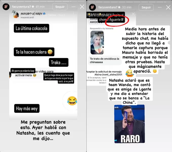 Natasha Rey expuso una supuesta infidelidad de Icardi pero el futbolista tuvo defensor