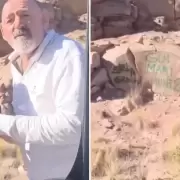 Turismo txico: la Justicia identific a los vndalos que daaron la montaa con aerosol y ahora enfrentan una multa millonaria