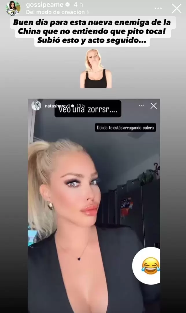 Natasha Rey trat de zorra a la China Surez y tuvo respuesta