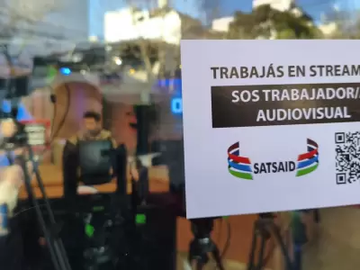 El SATSAID y su paso por Olga en la caravana por la regularizacin de los trabajadores de streaming.