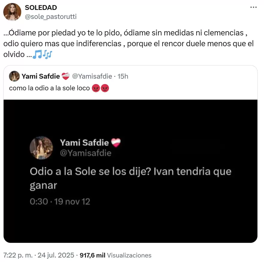 Soledad Pastorutti se tom con humor las crticas de la adolescencia de Yami Safdie.