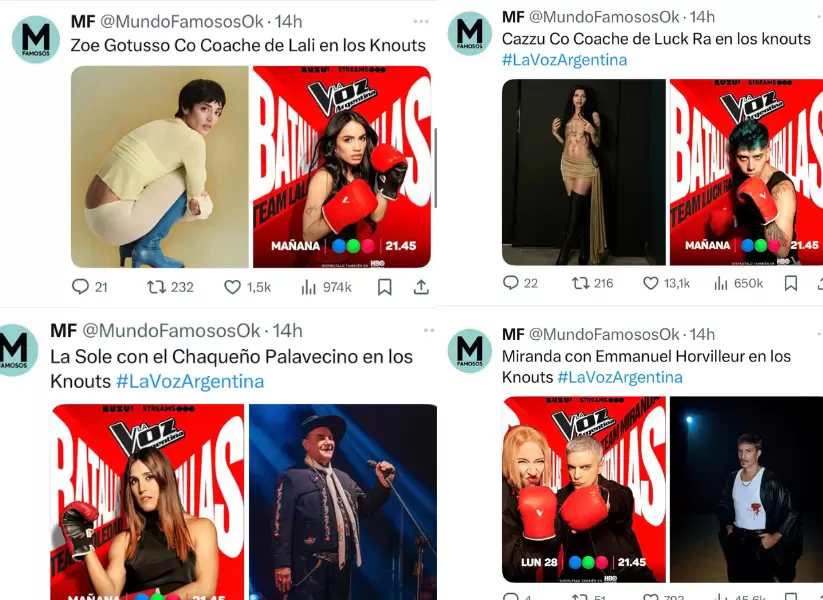 As estaran compuestos los equipos de La Voz en la etapa de knockouts