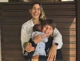 Jimena Barón y sus hijos
