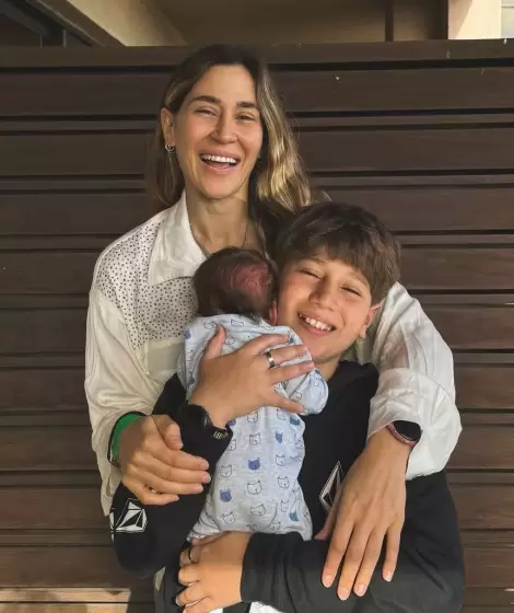Jimena Barón y sus hijos