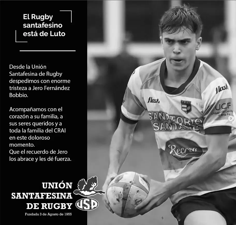 Jernimo Fernndez Bobbio y los homenajes de su club y de la USR.