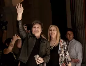 Javier Milei y su hermana Karina