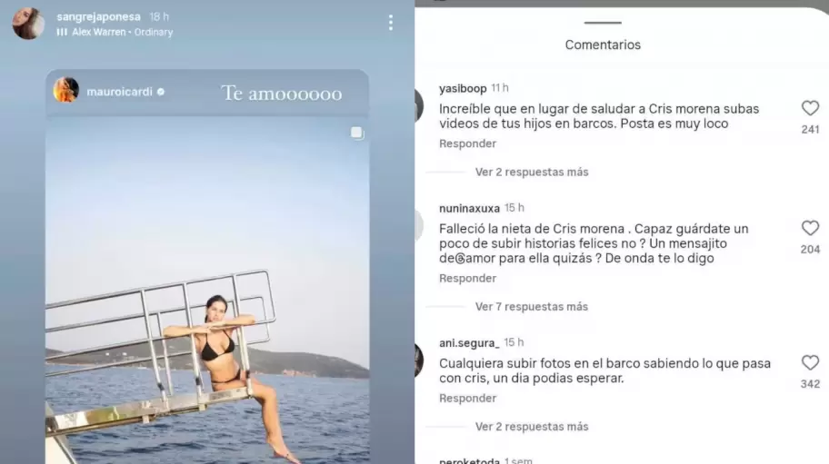 Los mensajes que recibi La China en sus redes sociales