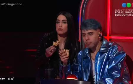 Lali Espósito y Luck Ra disfrutando las empanadas de Violeta