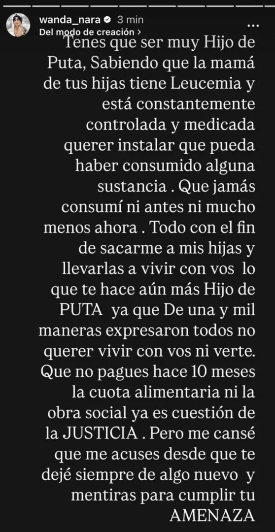 Wanda Nara explot contra Mauro Icardi