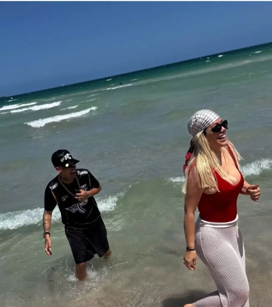 Wanda Nara en Europa con L-Gante