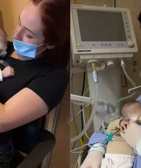 Naci sano y termin peleando por su vida en terapia intensiva