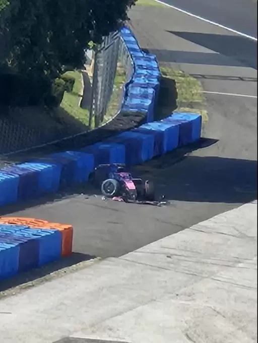 El piloto argentino protagonizó un violento choque en la curva 11 del circuito húngaro