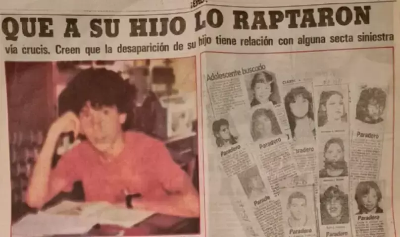 La nota de la revista Esto! donde la familia de Diego Benigno denunci su desaparicin.