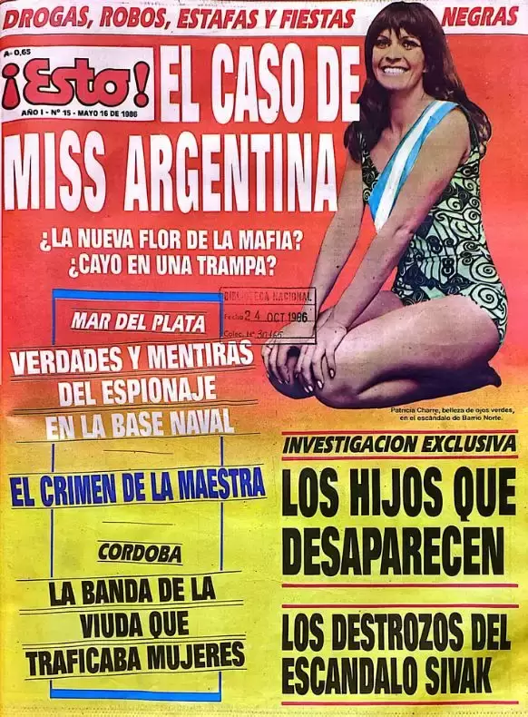 La tapa de la revista Esto! donde sali la familia de Diego Benigno a denunciar su desaparicin.