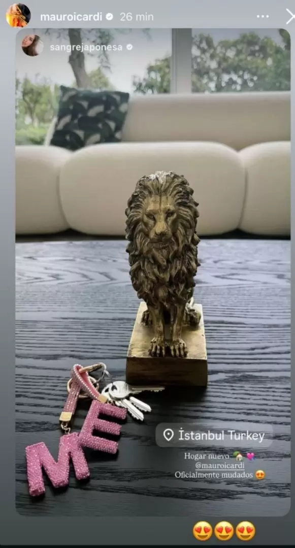 La China Surez presumi su mudanza con Mauro Icardi