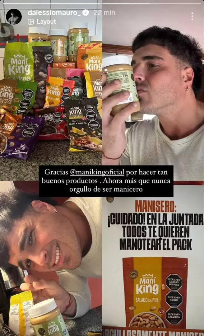 Mauro Dalessio, ex de Furia en Gran Hermano, se sum a la campaa de man